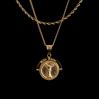 Angel of Victory 'Rise Above' - Double Sided Pendant ( Gold ) - HumblerCo