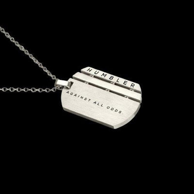 'Against All Odds' Dog Tag ( Silver ) - HumblerCo
