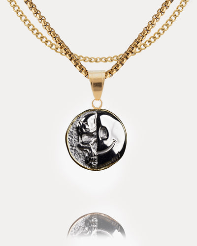 Death Smile Memento Mori Coin Pendant