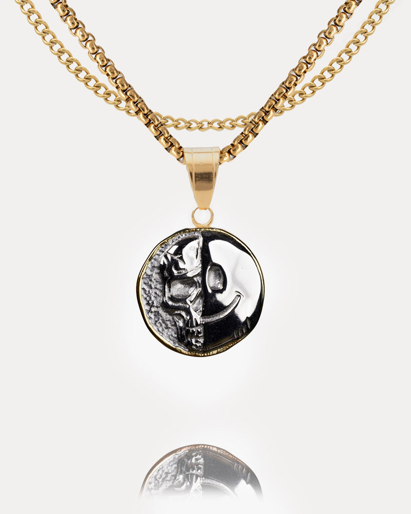 Death Smile Memento Mori Coin Pendant