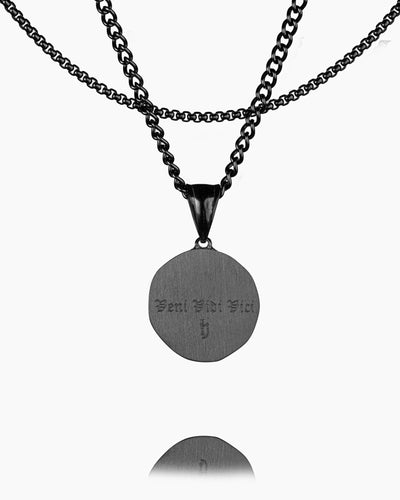 Spartan Skull Veni Vidi Vici Coin Pendant
