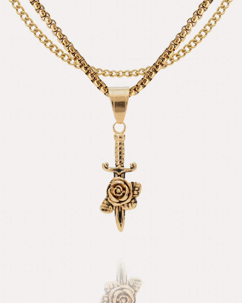Daggered Rose Pendant