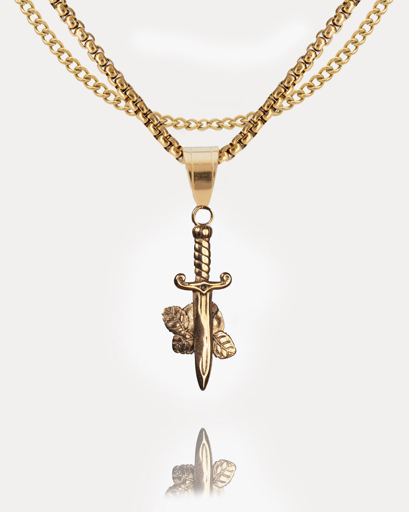 Daggered Rose Pendant