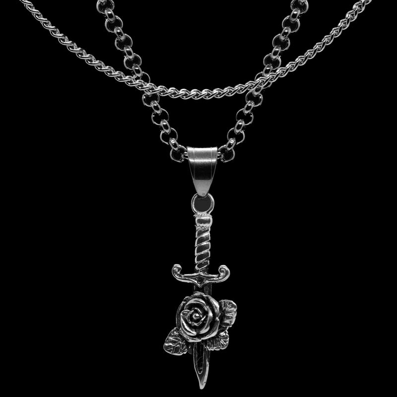 Daggered Rose Pendant