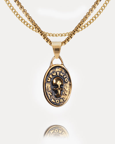 Memento Mori Skull Coin Pendant