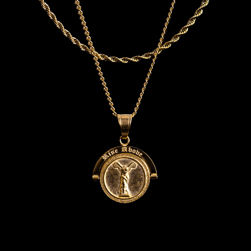 24K Gold-Plated Ancient Roman Battlefield Coin Necklace – Mgift