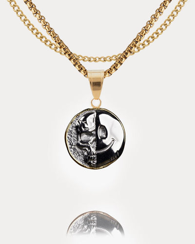 Death Smile Memento Mori Coin Pendant