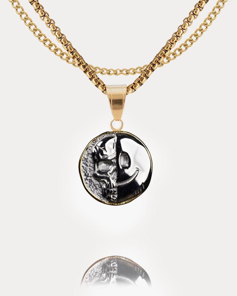 Death Smile Memento Mori Coin Pendant