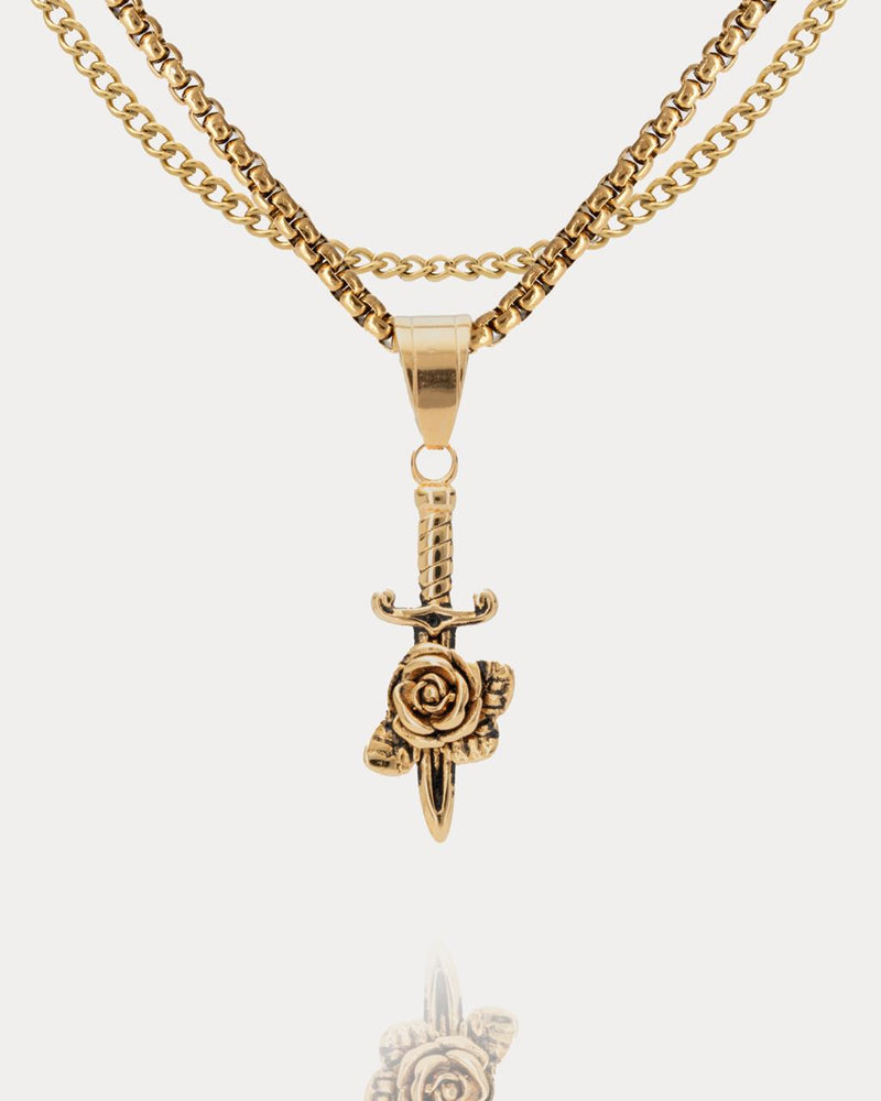 Daggered Rose Pendant