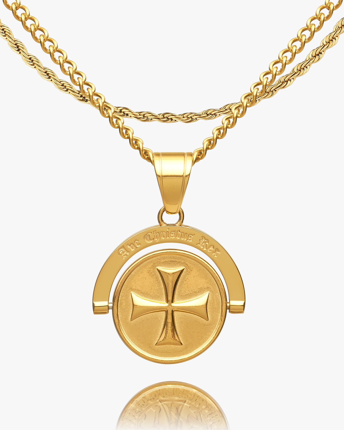 Ave Christus Rex Double Sided Pendant-Humbler