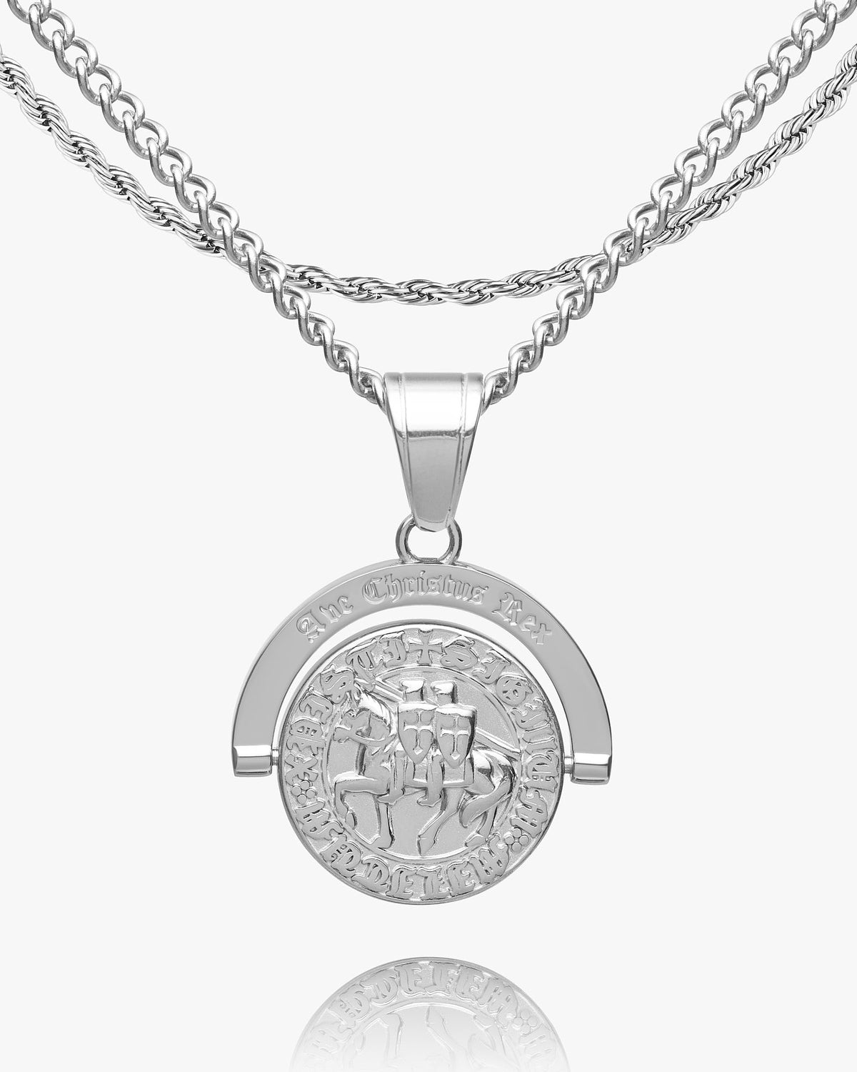 Ave Christus Rex Double Sided Pendant-Humbler