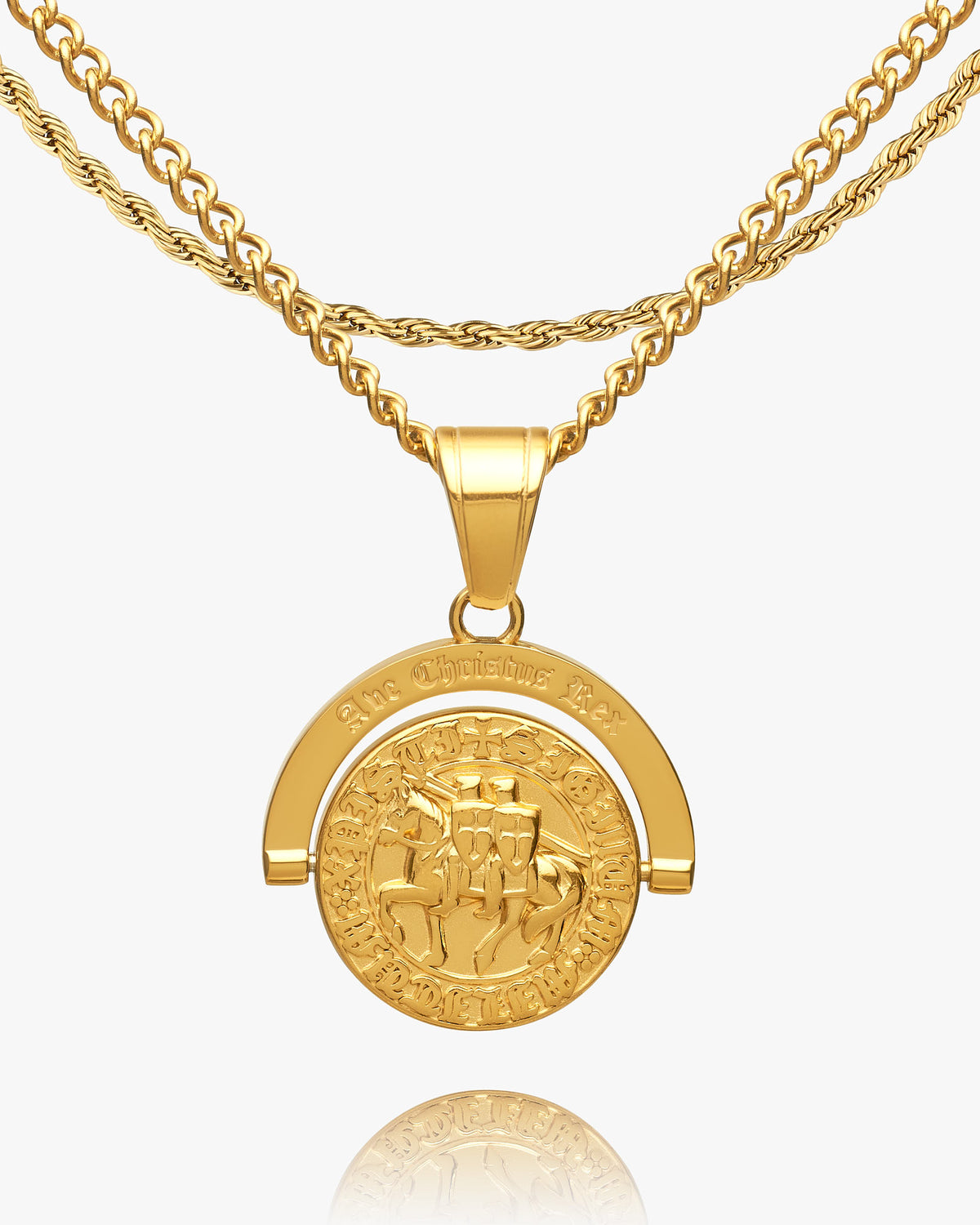 Ave Christus Rex Double Sided Pendant-Humbler