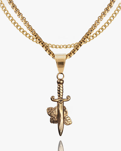Daggered Rose Pendant