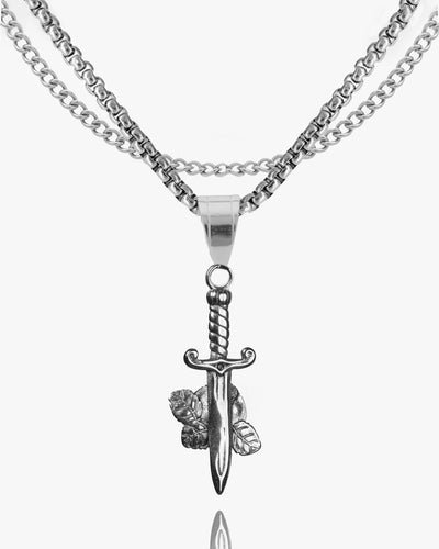 Daggered Rose Pendant