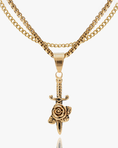 Daggered Rose Pendant