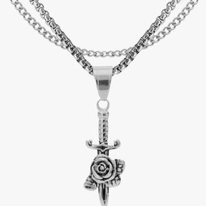 Daggered Rose Pendant