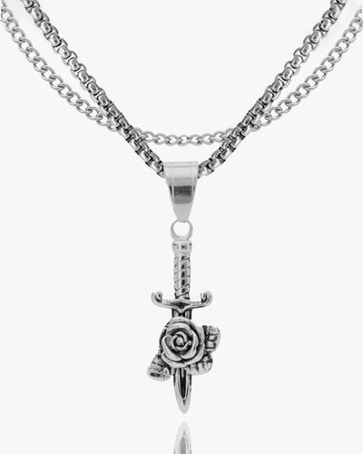 Daggered Rose Pendant