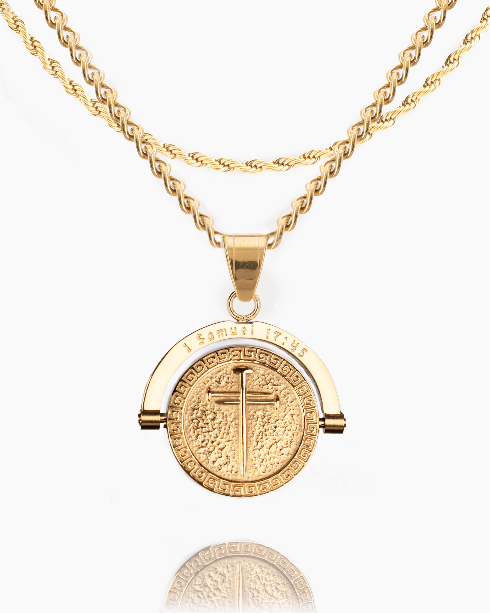 David vs. Goliath Double Sided Pendant-Humbler