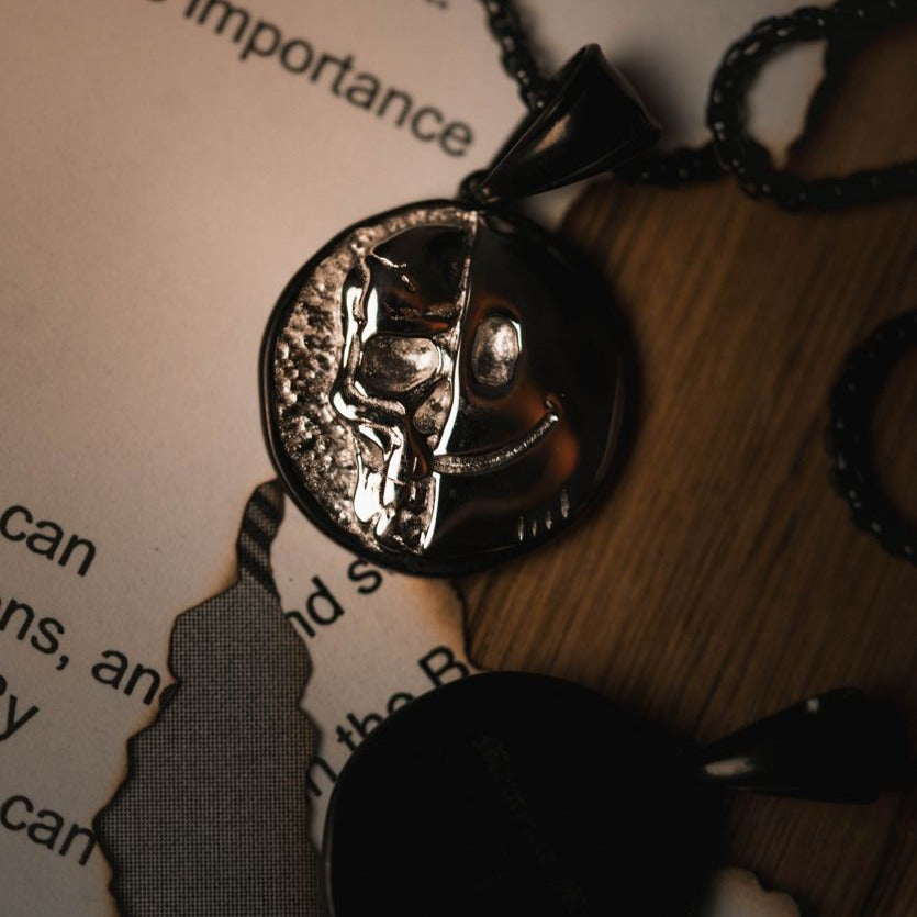 Death Smile Memento Mori Coin Pendant-Humbler