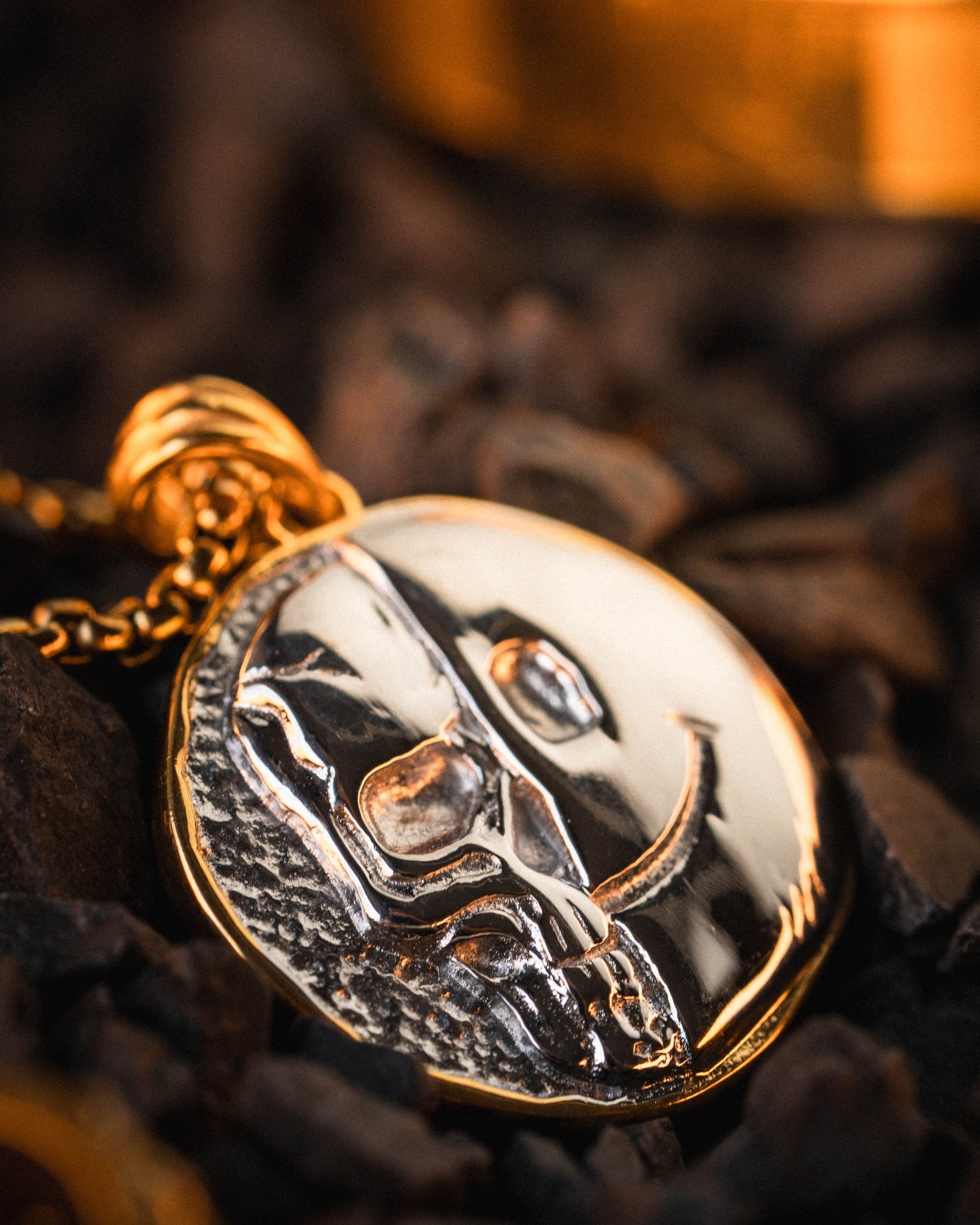 Death Smile Memento Mori Coin Pendant-Humbler