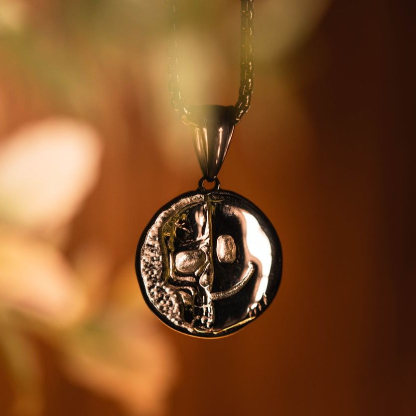 Death Smile Memento Mori Coin Pendant-Humbler