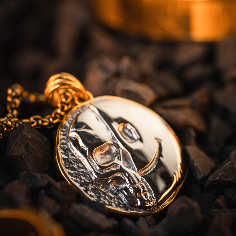 Death Smile Memento Mori Coin Pendant