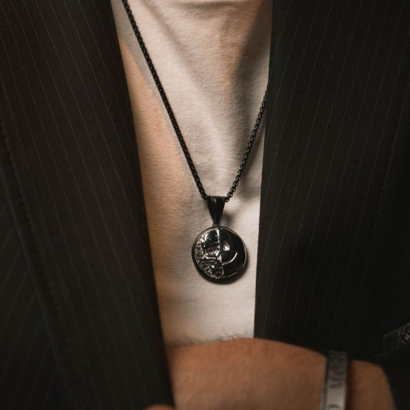 Death Smile Memento Mori Coin Pendant-Humbler