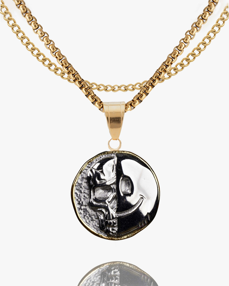 Death Smile Memento Mori Coin Pendant