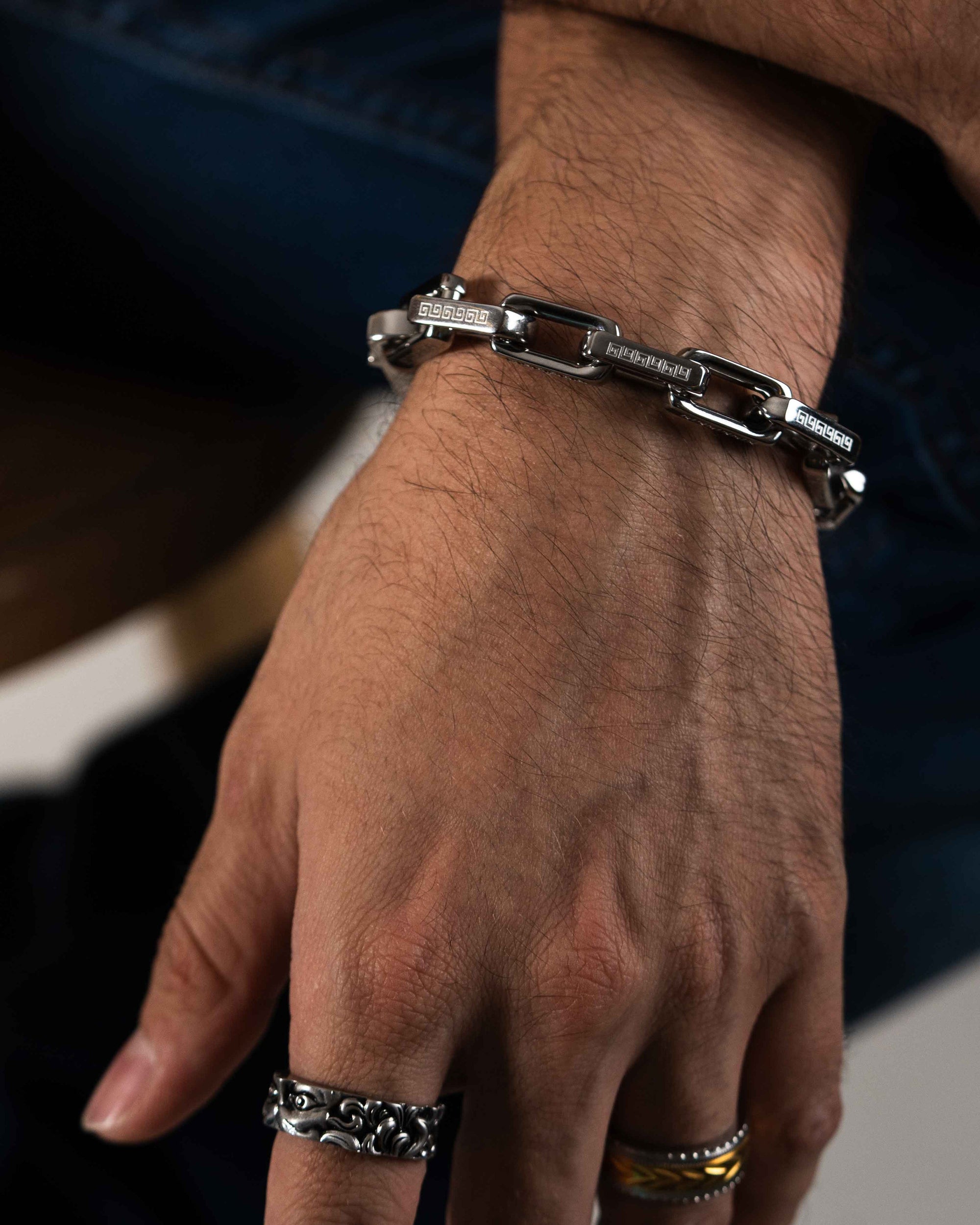 Greek Chain Link Bracelet-Humbler