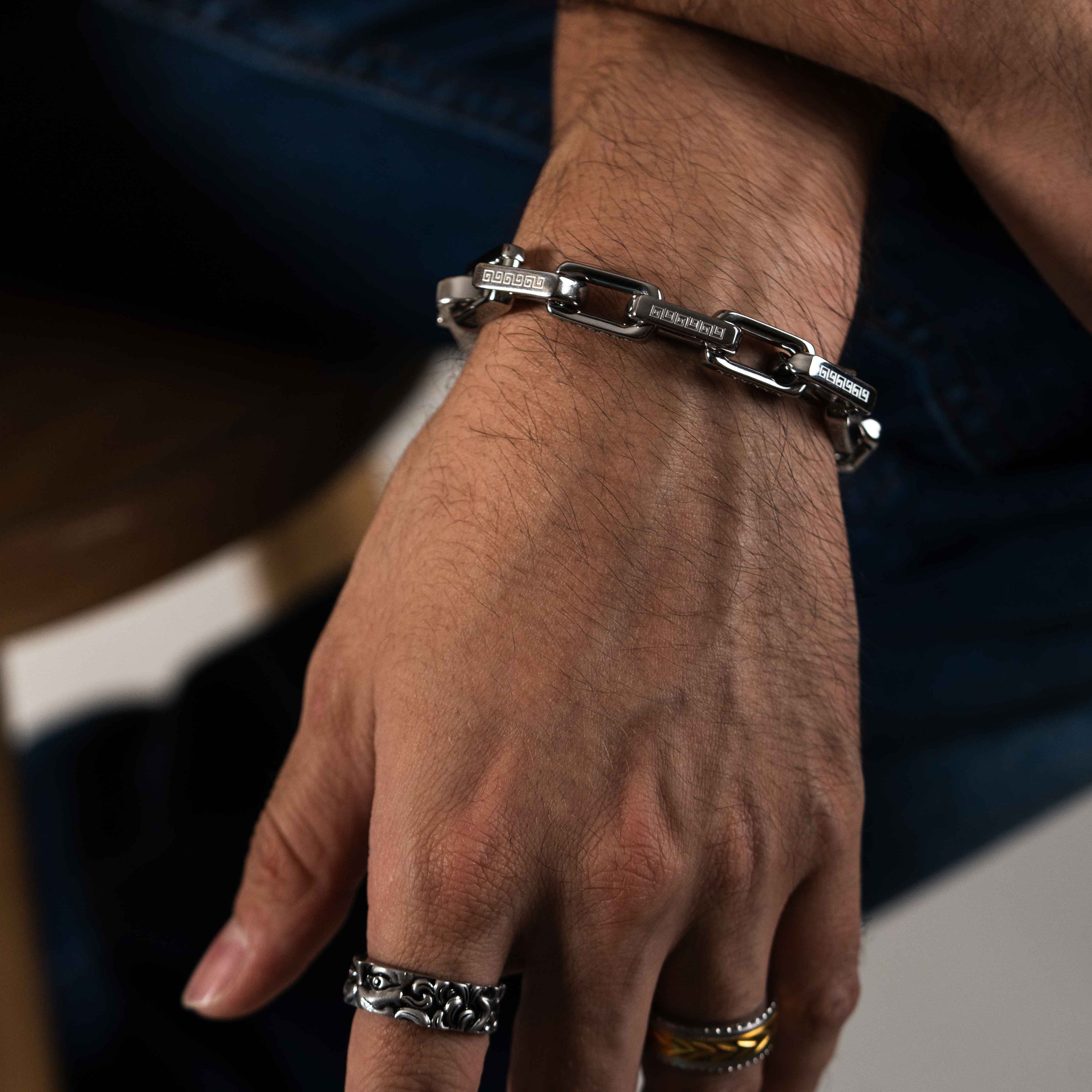 Greek Chain Link Bracelet-Humbler