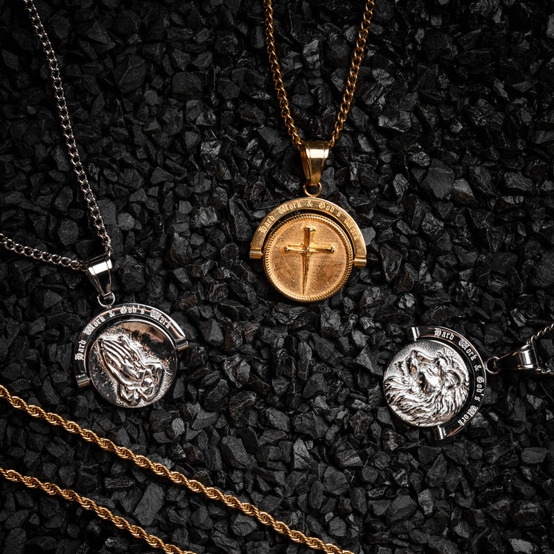 Hard Work & God's Work Double Sided Pendant-Humbler