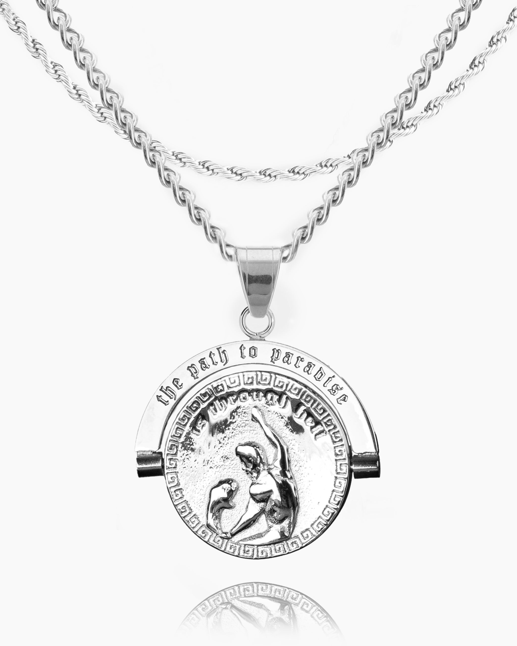 Hercules vs. Achelous Double Sided Pendant in Silver - Humbler