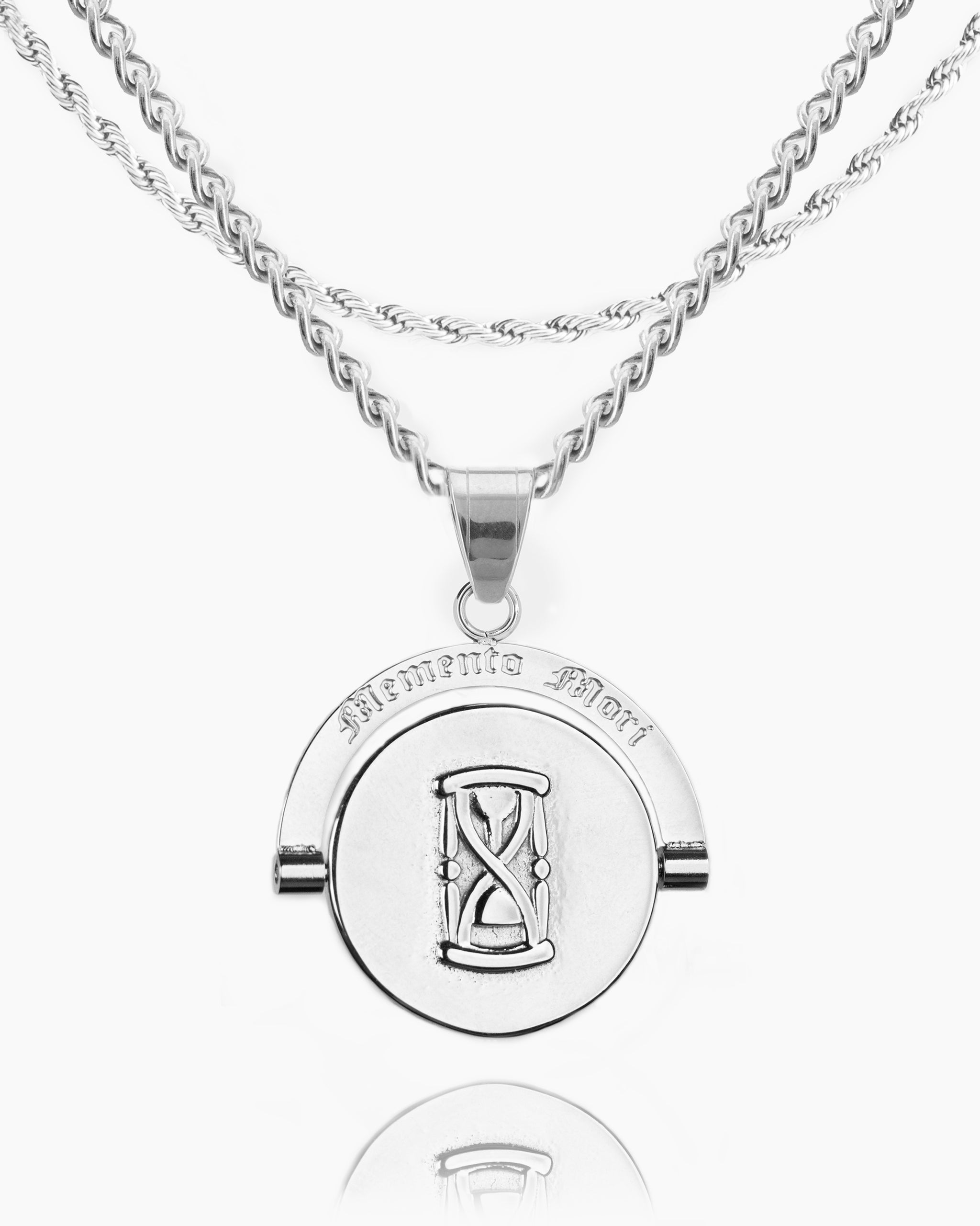 Memento Mori Double-Sided Pendant in silver - Humbler