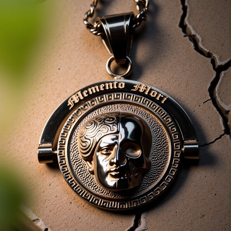 Memento mori silver pendant - België Memento mori silver pendant - België