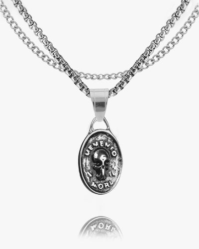 Memento Mori Skull Coin Pendant