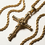 Kreuzanhänger „Rose“ – Gold