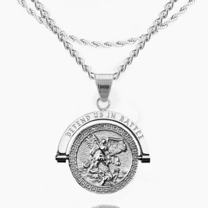 St. Michael Double Sided Pendant