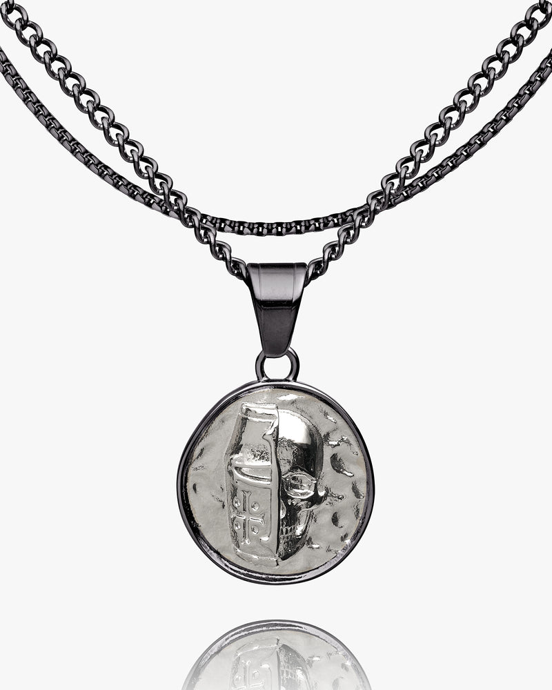 Templar Skull Coin Pendant