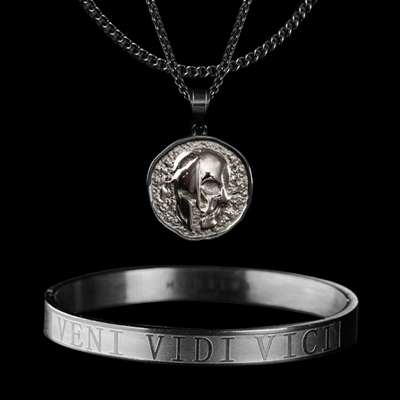 Spartan Skull: "Veni Vidi Vici" Set ( Black / Silver )