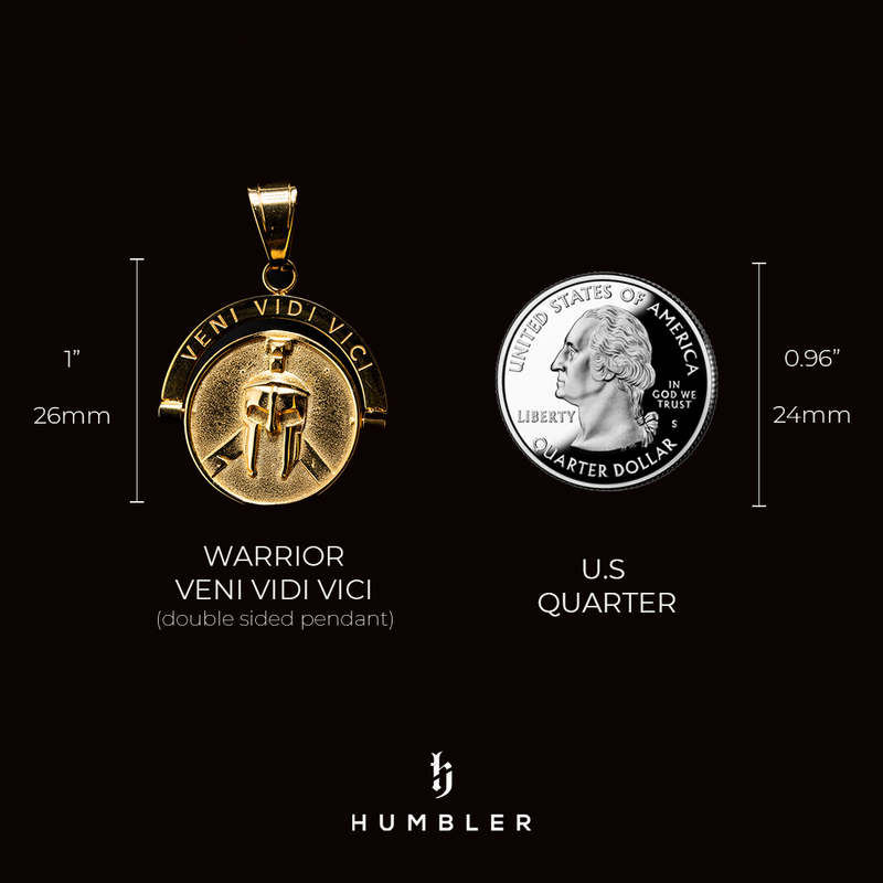 Warrior Veni Vidi Vici Double Sided Pendant-Humbler