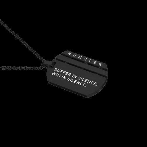 Win In Silence Dog Tag-tags-Humbler