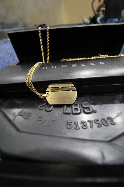 FREE GIFT: 'The World is Yours' Gold Dog Tag - HumblerCo