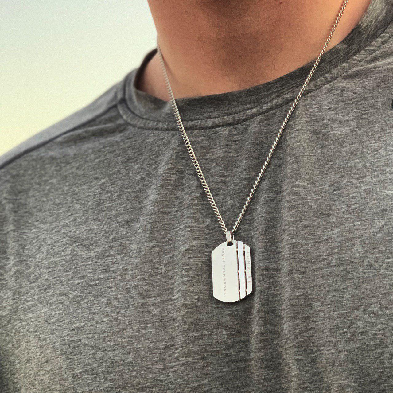 'Against All Odds' Dog Tag ( Silver )-Humbler