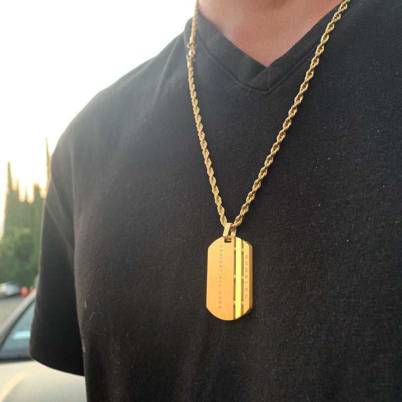 'The World is Yours' Dog Tag ( Gold ) - HumblerCo