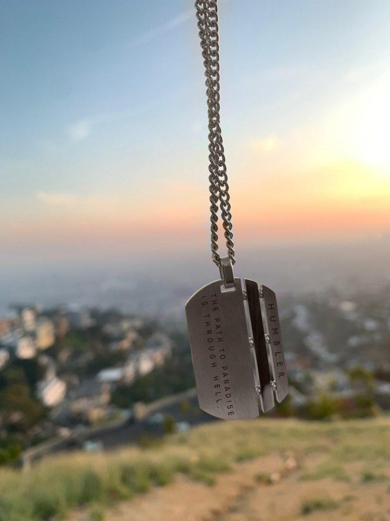 'Path to Paradise' Dog Tag ( Silver ) - HumblerCo