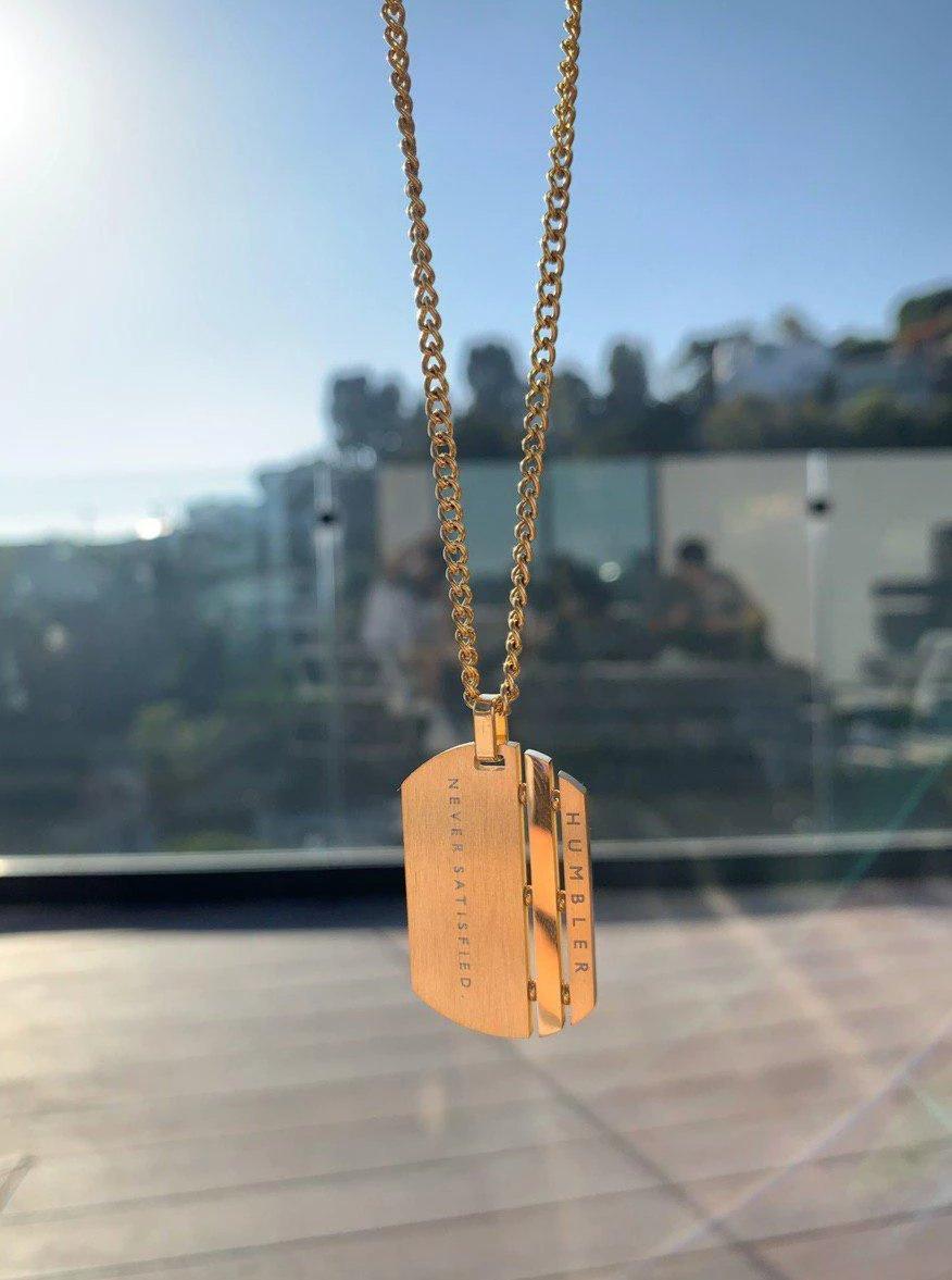Never Satisfied Dog Tag-Humbler